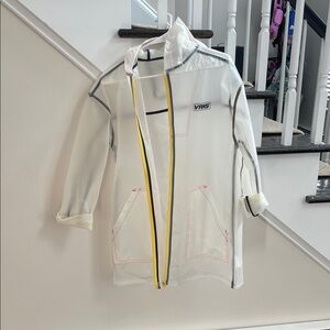 Vans Transparent Raincoat with Yellow and Pink Details